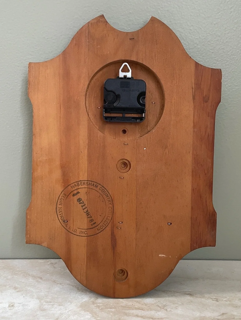 Vintage Elgin Clock Co Wool Mill Wall Clock | Primitive Farmhouse Decor
